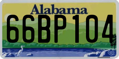 AL license plate 66BP104