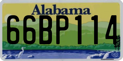 AL license plate 66BP114