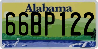 AL license plate 66BP122