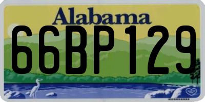 AL license plate 66BP129