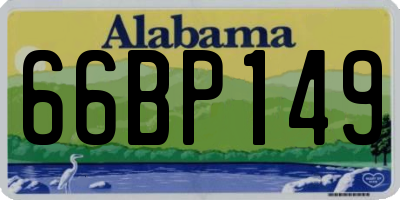 AL license plate 66BP149