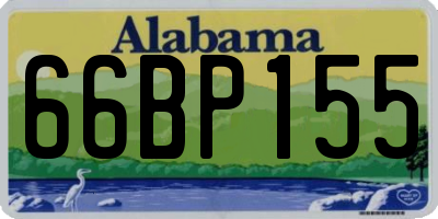 AL license plate 66BP155