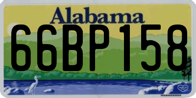 AL license plate 66BP158