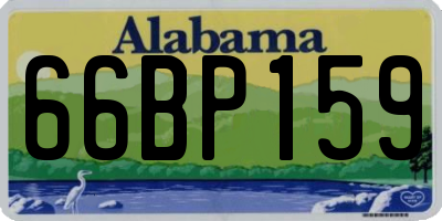 AL license plate 66BP159