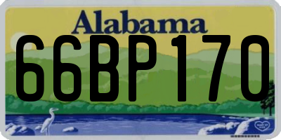 AL license plate 66BP170