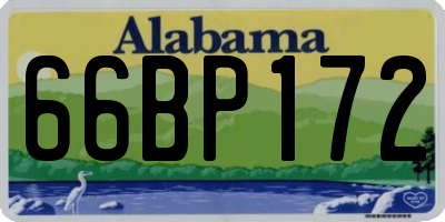 AL license plate 66BP172