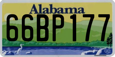 AL license plate 66BP177