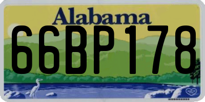 AL license plate 66BP178