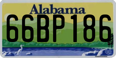 AL license plate 66BP186