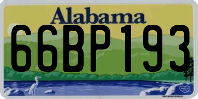 AL license plate 66BP193