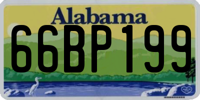 AL license plate 66BP199