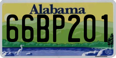 AL license plate 66BP201