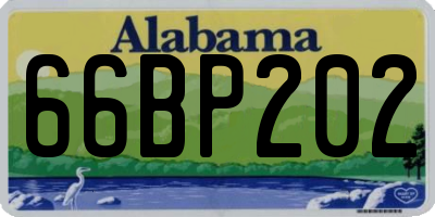 AL license plate 66BP202