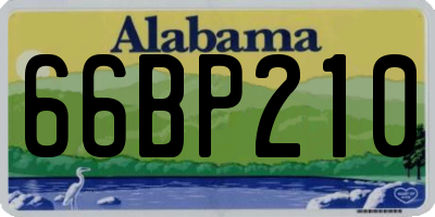 AL license plate 66BP210