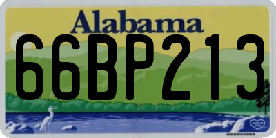 AL license plate 66BP213