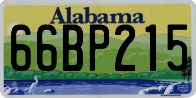 AL license plate 66BP215