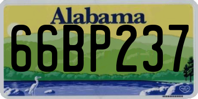 AL license plate 66BP237