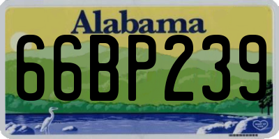AL license plate 66BP239