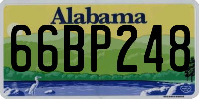 AL license plate 66BP248