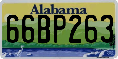 AL license plate 66BP263