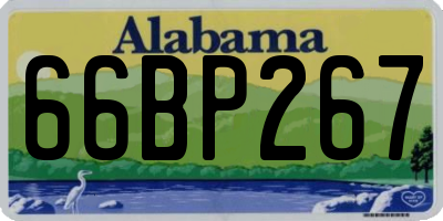 AL license plate 66BP267