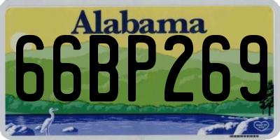 AL license plate 66BP269