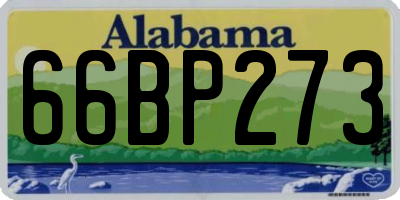 AL license plate 66BP273