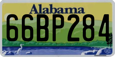 AL license plate 66BP284