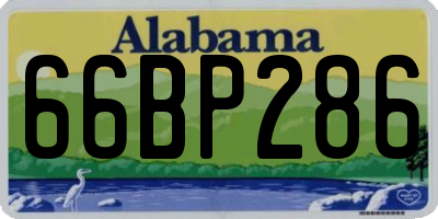 AL license plate 66BP286