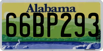AL license plate 66BP293