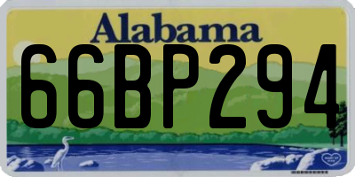 AL license plate 66BP294