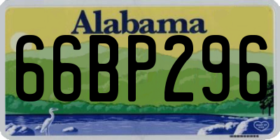 AL license plate 66BP296