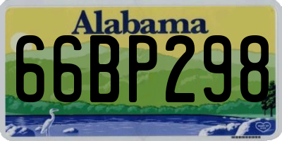 AL license plate 66BP298