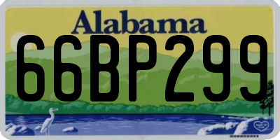 AL license plate 66BP299