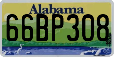 AL license plate 66BP308