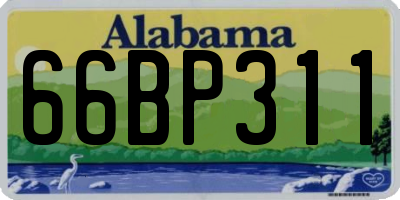 AL license plate 66BP311