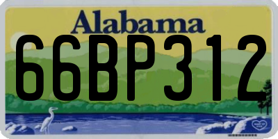 AL license plate 66BP312