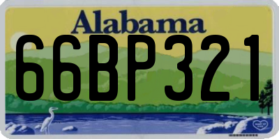 AL license plate 66BP321