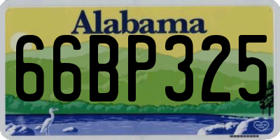 AL license plate 66BP325
