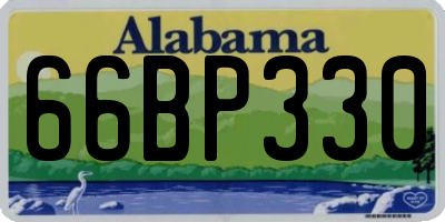 AL license plate 66BP330