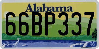 AL license plate 66BP337