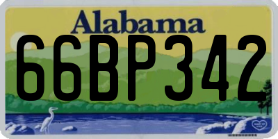 AL license plate 66BP342