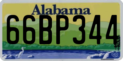 AL license plate 66BP344