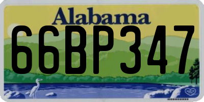 AL license plate 66BP347