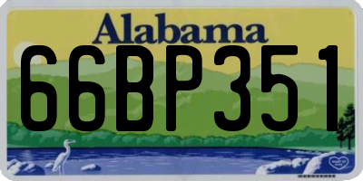 AL license plate 66BP351