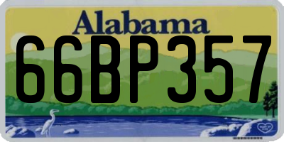 AL license plate 66BP357