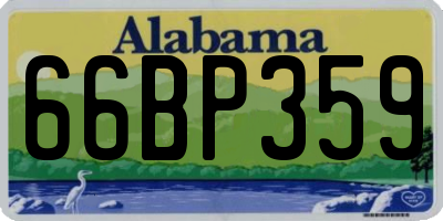 AL license plate 66BP359