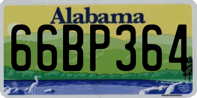 AL license plate 66BP364