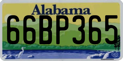 AL license plate 66BP365