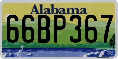 AL license plate 66BP367